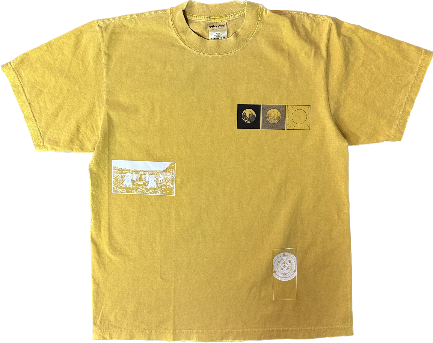 [Shaka Wear Garment Dye] Tsukuyomi Tee v.4 -Mustard